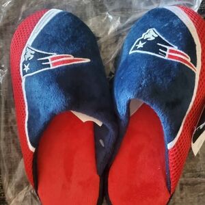 New England Patriots FOCO Youth Big Logo Color Edge Slippers